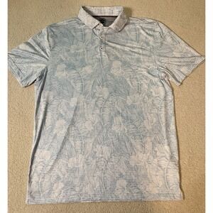 Flag & Anthem Madeflex Polo Mens M Floral Hawaiian Print Golf Shirt Performance